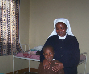 Veronica and Sr. Lucy in the dorm